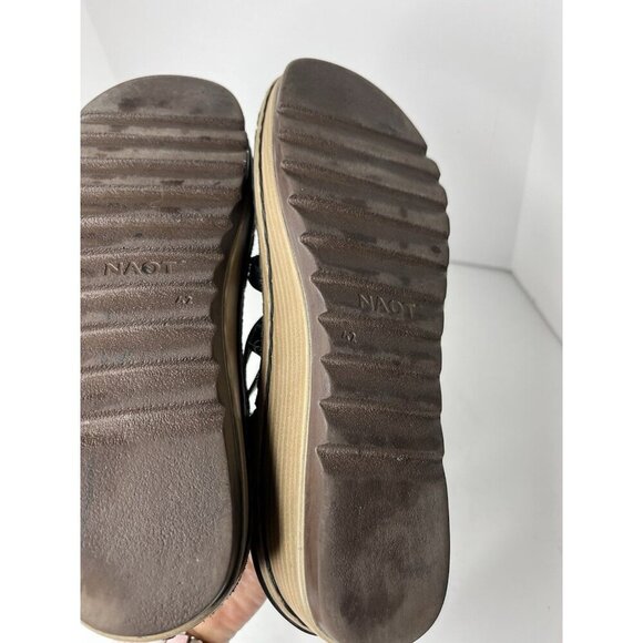 Naot Lace Up Calathea Women's Wedge Sandals Sz 42 Tie Up adjustable leather - Picture 4 of 5